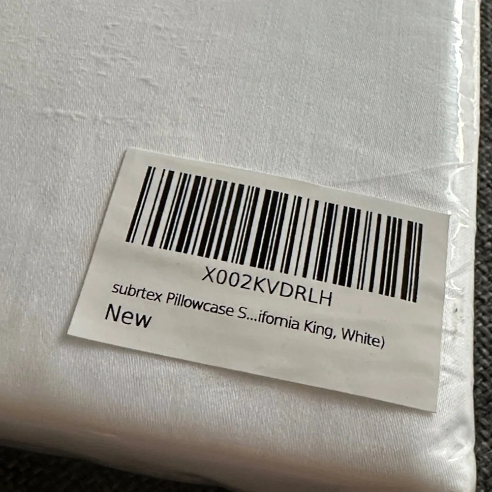 NEW SUBRTEX Luxury Cotton Pillowcase Set for Hair and Skin - Tencel Shams 2-Pack